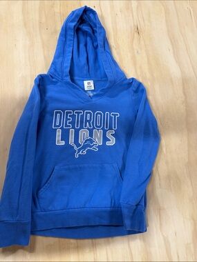 NFL womens Royal Blue Detroit Lions Pullover Hoodie